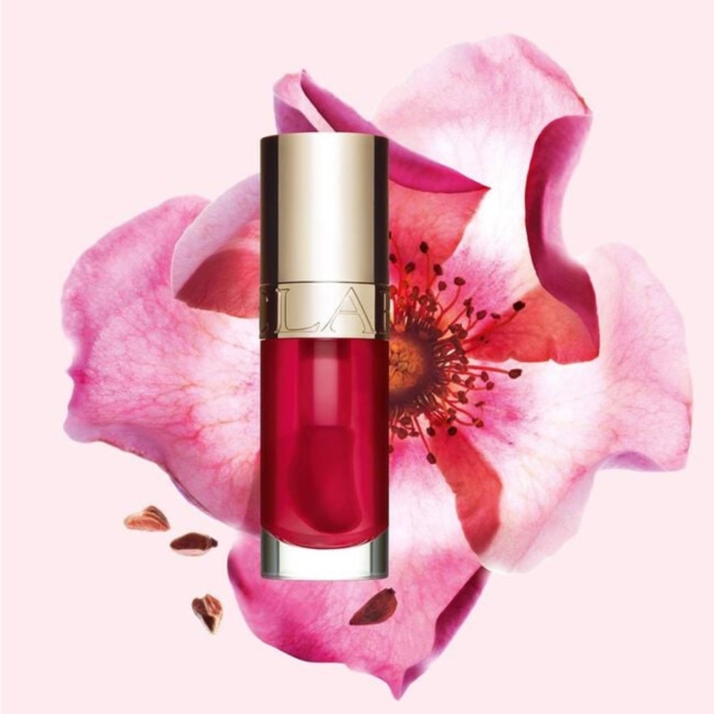 Clarins Lip Comfort Oil 16 Fuchsia 7 ml With Sweetbriar Rose Oil New In BoxNTags
